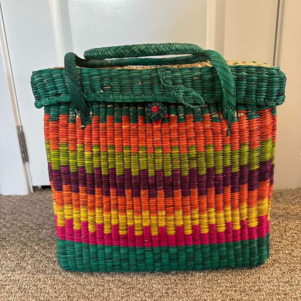 Tropical Hacienda Peruvian Weaved Basket